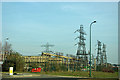 Pylons and switchgear, Littlebrook Power Station