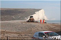TV5197 : Rebuilding Cuckmere Haven beach by Oast House Archive