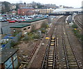 Southern approach to Newport railway station