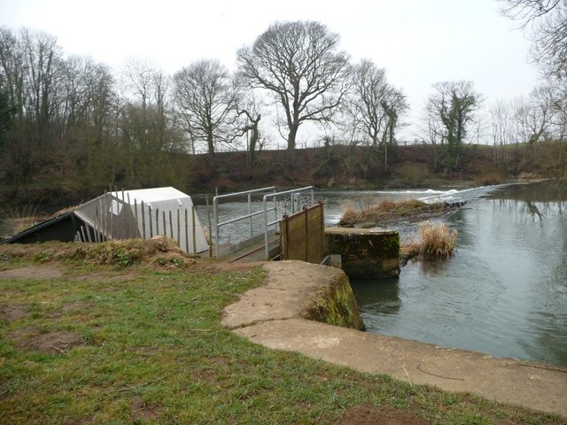 Weir on the River Derwent, Howsham Mill