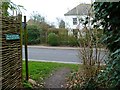 Footpath arrives at Cakeham Road