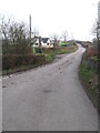 View up the lane