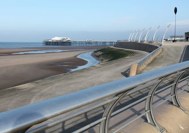 Blackpool promenade and beach