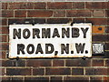 Sign for Normanby Road, NW10