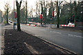 SP0583 : Traffic lights and new road junction for proposed science park, Bristol Road, Birmingham by Phil Champion