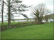 J2933 : View across pasture land to Lough Island Reavy Reservoir by Eric Jones