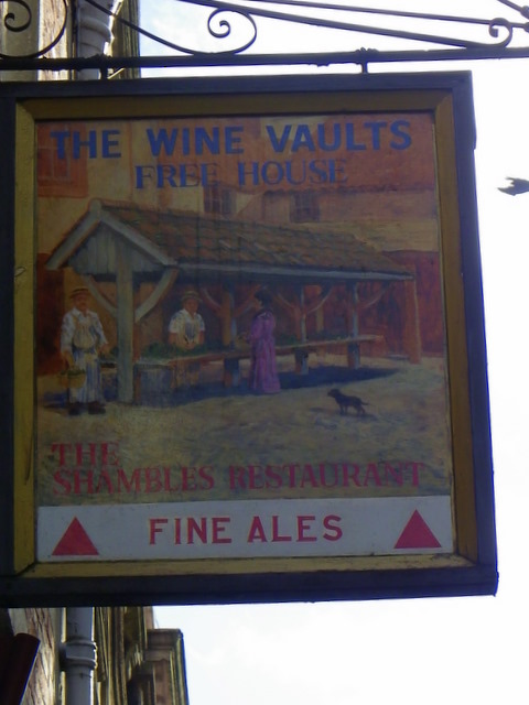 The Sign for the Wine Vaults