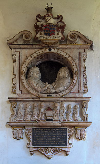 Monument to William Goddard - St Andrew's church, Ogbourne St Andrew