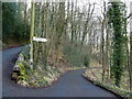 Start of lane for Ravensdale Cottages