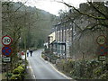 SK1473 : Lane into Miller's Dale village from Litton Mill by Andrew Hill