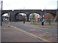 Railway viaduct in town centre