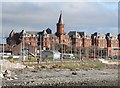 The Slieve Donard Hotel from the mouth of the Shimna River