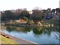 Island in the boating lake at Ryde Esplanade