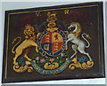 Royal coat of arms, All Saints Church, Bolton