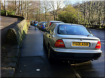 SD9926 : Pavement parking on Burnley Road, Hebden Bridge  by Phil Champion