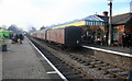 TG1543 : Sheringham station on Saturday's Winter steam gala day by roger geach
