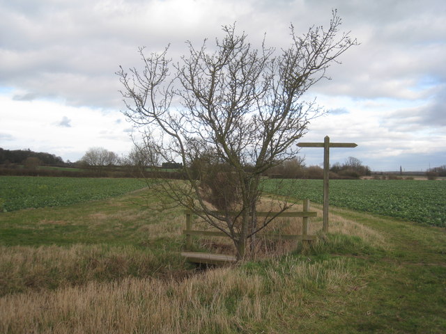 Footbridge and signpost