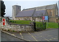 A view from the SE of Grade II listed Parish Church of All Saints, Oystermouth, Swansea