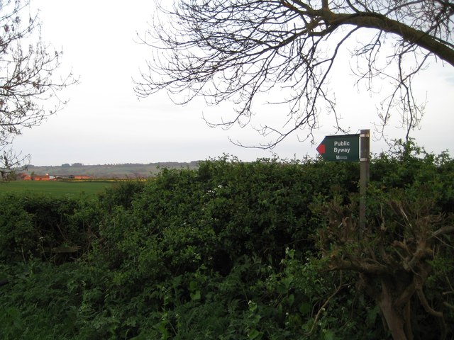 Byway sign on Toft's Hill