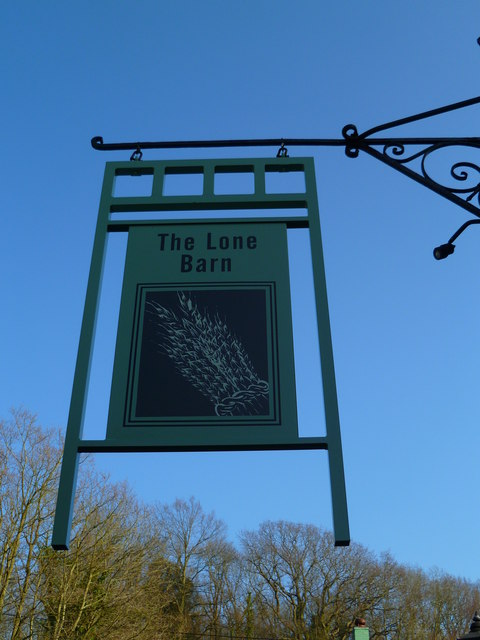 Sign At The Lone Barn C Shazz Geograph Britain And Ireland