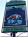 Sign at the "Fox and Hounds"