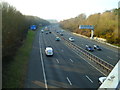 The M27 looking west from Blundell Lane