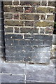 Benchmark on wall pier of #58 Clarendon Road