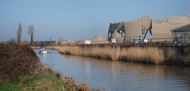 River Stour by Richborough power station site