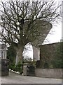 The remains of Rathfriland Castle and the town