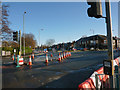 Road works at the junction of Barlow Moor Road, Mauldeth Road West and Hardy Lane, Chorlton