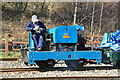 SJ8248 : Apedale Valley Light Railway - blue Simplex by Chris Allen