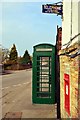 Okeford Fitzpaine: Distinctive Green Telephone Box