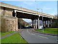 M4 motorway crosses over Cwmavon Road, Port Talbot