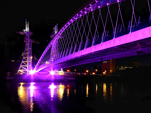 Salford Quays, The Lowry Bridge © David Dixon :: Geograph ...