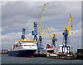 J3676 : Three ships at the Belfast Dry Dock by Rossographer