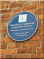 Plaque on the former Wantage Tramway building