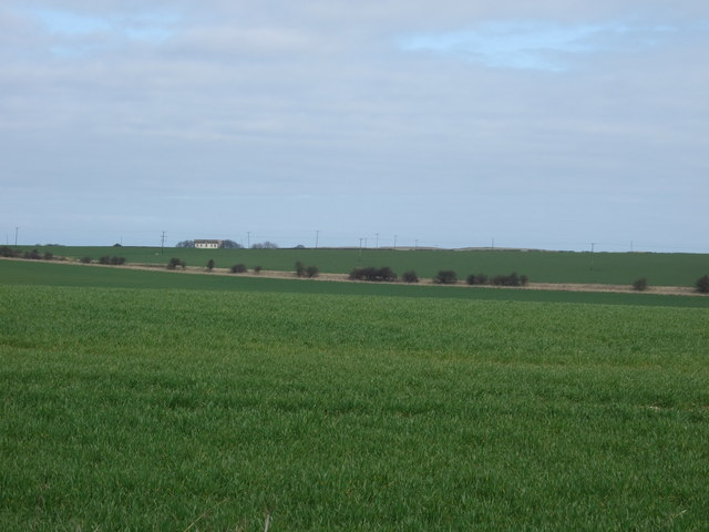 Farmland towards railway embankment