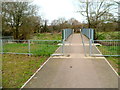 Footbridge barrier, Bettws, Newport