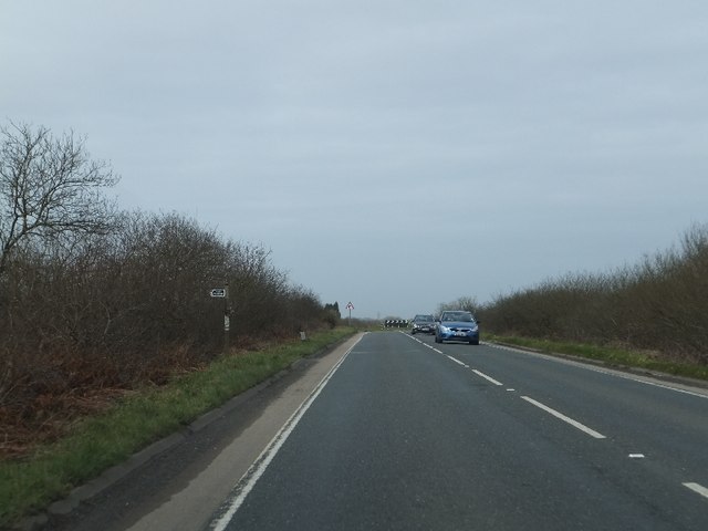 Footpath leading south from the old A30 on Goss Moor