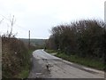 The minor road to Quoit Farm and Ruthvoes