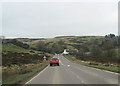 A4117 east beginning the descent of Clee Hill