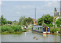 Narrowboat entering Thurlwood Upper Lock, Cheshire