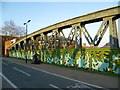 Decorated bridge by the old Primrose Hill station