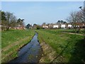 Brook running through a housing estate