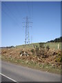 Pylon carrying powerlines over B9119