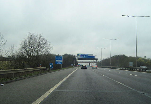 Advance Signs For M40 Junction 1a © John Firth Geograph Britain And Ireland 7375