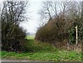 Public footpath south of Barcombe Cross