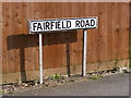 TM3863 : Fairfield Road sign by Geographer