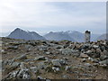 NN2456 : Triangulation pillar on the summit of Beinn a' Chrùlaiste by Alan O'Dowd