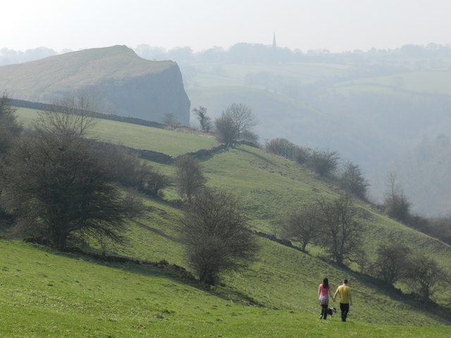 Distant view of Grindon and its church